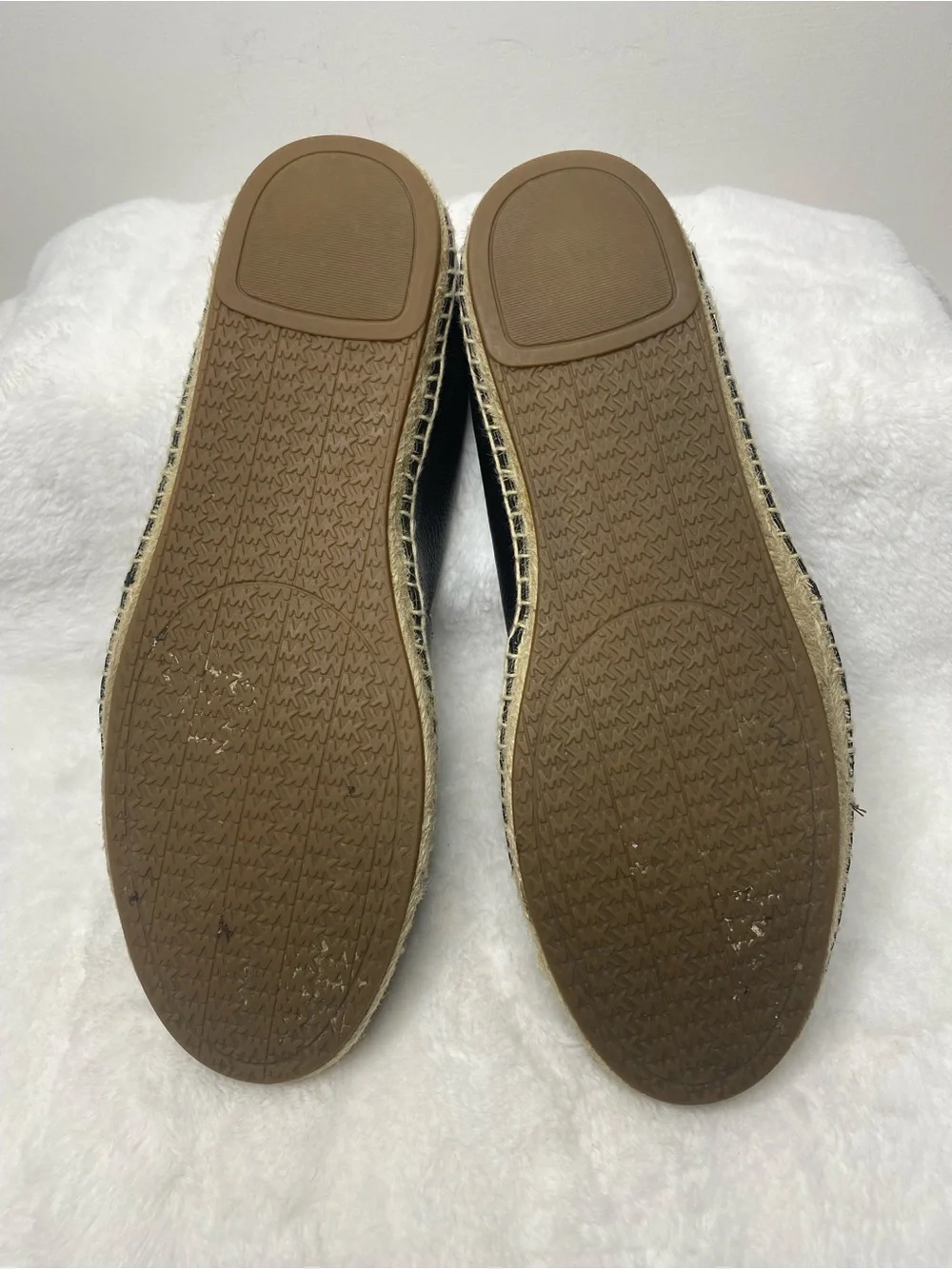 Michael Kors Navy Leather Espadrille Slip-On